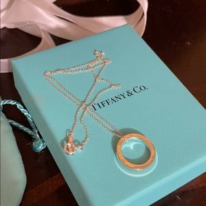 Tiffany & Co. Sterling Silver 1837 Circle Pendant